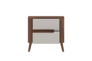 Szafka nocna AMARILLO 2S - korpus: orzech żuławski, front: moonlight classic-orzech żuławski