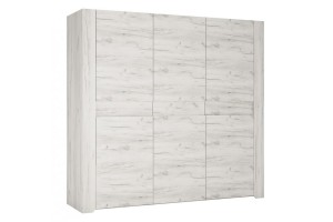 Szafa trzydrzwiowa ANGEL 3D - korpus: dąb white craft, front: dąb white craft