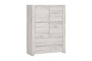 Komoda ANGEL 4D-2S - korpus: dąb white craft, front: dąb white craft