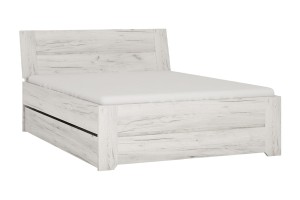 Łóżko sypialniane ANGEL 160 - korpus: dąb white craft, front: dąb white craft