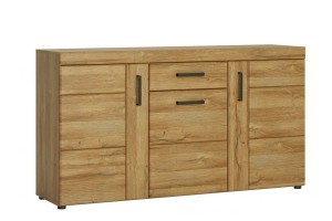 Komoda CORTINA 3D-1S - korpus: dąb grandson front: dąb grandson