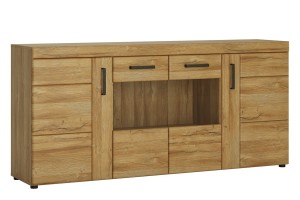 Komoda CORTINA 4D - korpus: dąb grandson front: dąb grandson