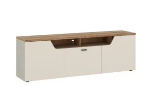 Komoda RTV CUT OUT CTUF01 - front: dąb coast evoke-kaszmir, korpus: dąb coast evoke-kaszmir