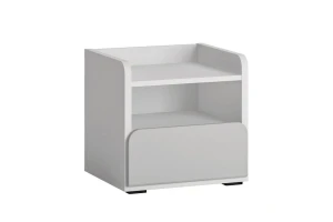 Szafka nocna FLEXI 1S - korpus: biały alpin, front: billbergia