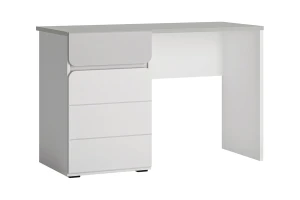 Biurko FLEXI 1D1S - korpus: biały alpin-cool grey, front: alpin supermat-billbergia