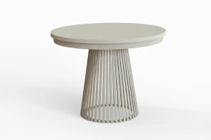 Stół okrągły rozkładany LAMELL 120-200 cm - noga: kaszmir, blat: kaszmir