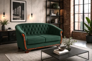 Sofa stylowa LUDWIK 2R ( z funkcją spania ) - ORFEUSZ BOBO