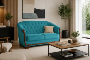 Sofa stylowa LUDWIK 2R ( z funkcją spania ) - ORFEUSZ BOBO - OD RĘKI -