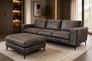 Sofa nowoczesna GABANA 3 z pufą AEK DESIGN - OUTLET