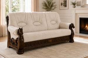 Sofa stylowa RAMZES Rzeźba 3R ( z funkcją spania ) - ORFEUSZ BOBO  cena podstawowa w tkaninie gr: B