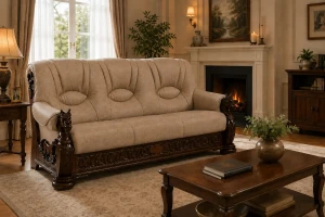 Sofa stylowa RAMZES Rzeźba 3 ( nierozkładana ) - ORFEUSZ BOBO ( ZDJĘCIA POGLĄDOWE )