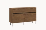 Komoda REVILLO  REVK01 - orzech alicante, czarny mat