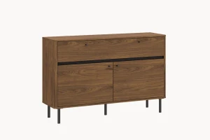 Komoda REVILLO  REVK01 - orzech alicante, czarny mat