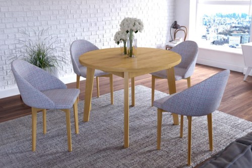 Stół NICO Ø100 ( buk ) - aranżacja