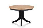 Stół OSKAR XII ( Blat okl. dębowa lakier bianco-oskrzynia, noga bukowa czarna lub biała )