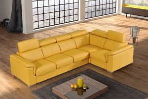 Narożnik w skórze naturalnej GREY ( 3NL/P+el.narożny+1NL/P ) - GKI DESIGN