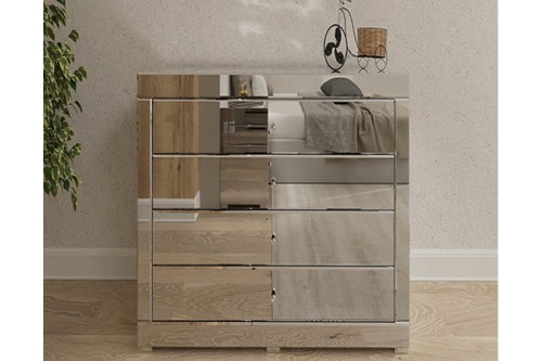 Komoda lustrzana z 4 szufladami LKL-4 80 cm