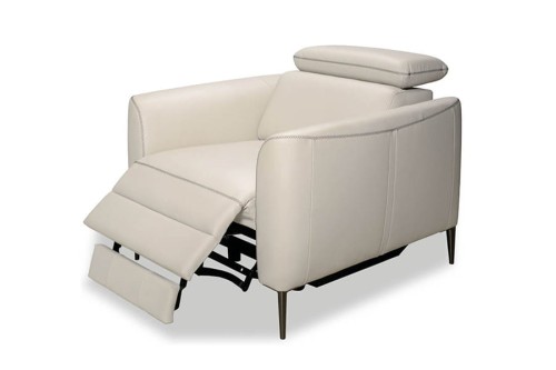 Fotel DIANTHUS 1RPe2 ( z funkcją relaks sterowany elektrycznie - skóra naturalna ) - bryła, front, bok