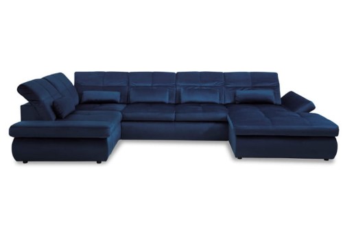 Narożnik ORTENSIA XL BSL/1N0/X90K/2RC0/1,5SWP ( z funkcją spania i pojemnikiem ) - bryła, front