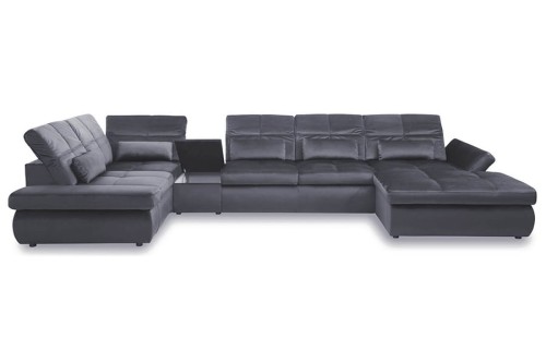 Narożnik ORTENSIA XXL BSPL/1N0/X90K/LM71+ZEC71B/2RC0/1,5SWP ( z funkcją spania, pojemnikiem i praktycznym schowkiem ) - bryła, front