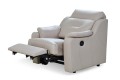 Fotel skórzany PAPAVERO 1RPe2 ( z funkcją relaks elektryczny ) - bryła, front, bok
