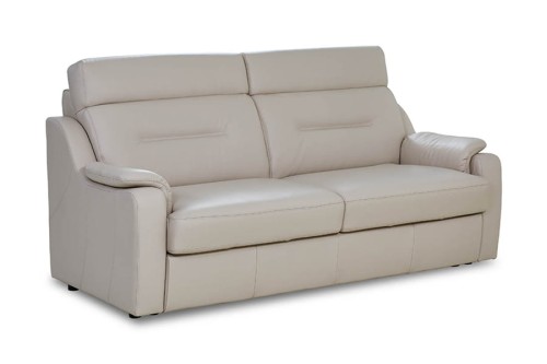 Sofa skórzana VERO - PAPAVERO 3RD2 ( z funkcją spania ) - bryła, front, bok