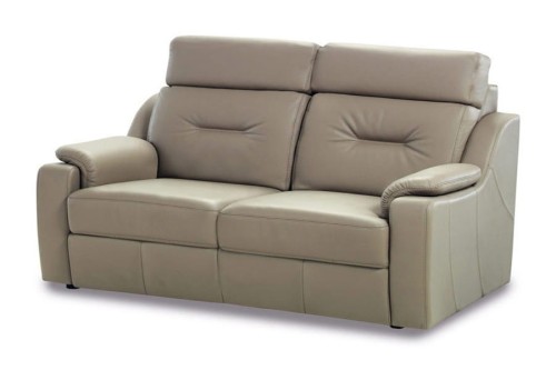 Sofa skórzana VERO - PAPAVERO 3RD2 ( z funkcją spania ) - bryła, front, bok