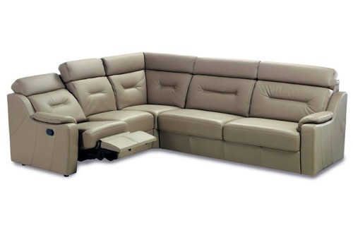 Narożnik skórzany PAPAVERO 1RPmL/1N0/X90K/3RDP( funkcja spania z relaksem mechanicznym ) - bryła, front, bok