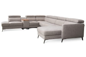 Narożnik VERO - TULIPANO 1STL-SBV30-1N0-X90K-3RF0-1,5SW0-BW2P ( z funkcją spania, pojemnikiem, schowek-barek wersja PREMIUM )