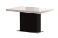 Stół rozkładany LORENZ 80x110-245 cm ( blat-lacobel/połysk-biały, czarny ) - bryła