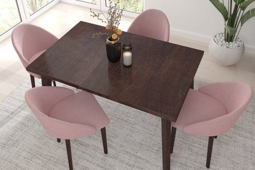 Stół rozkładany MILO 90x140-240 cm krzesło ZOE - aranżacja