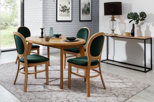 Stół rozkładany NICO 90x140-240 cm ( buk ) krzesło RONI - aranżacja