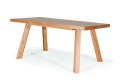 Stół RIVER 90x160 cm ( buk - dąb ) - bryła, front, bok