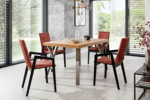 Stół rozkładany SEED 90x140-290 cm ( buk - dąb ) - BOMAR MEBLE 