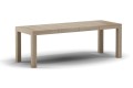 Stół rozkładany 012 80x120-220 cm ( buk - dąb ) - bryła, front, bok, rozłożony