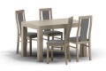 Stół rozkładany 012 80x120-220 cm ( buk - dąb ) - zestaw 1