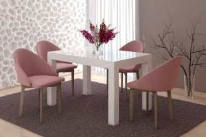 Stół rozkładany 012 90x120-300 cm ( blat LACOBEL - buk, dąb ) - BOMAR MEBLE 