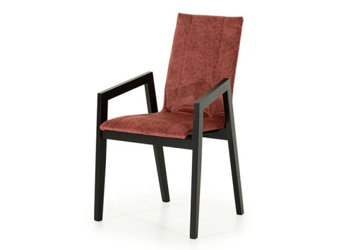 Krzesło SOLO na buku - bryła, front, bok