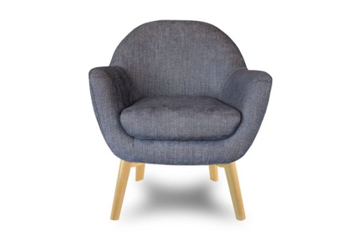 Fotel EVORA ( z nóżkami drewnianymi ) - bryła, front