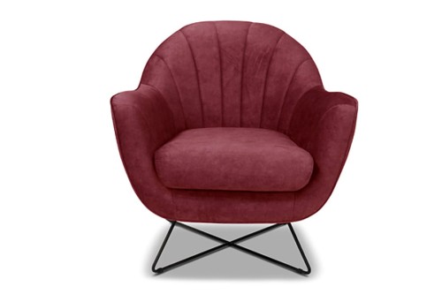 Fotel FUELTA ( z podstawą metalową koszową czarną ) - bryła, front