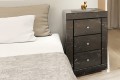 Szafka nocna lustrzana z 3 szufladami Kolekcja Marble LSM-3B ( czarny marmur ) - aranżacja