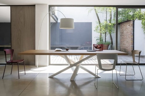 Stół nowoczesny z litego drewna dębowego SLD-CROSS - aranżacja