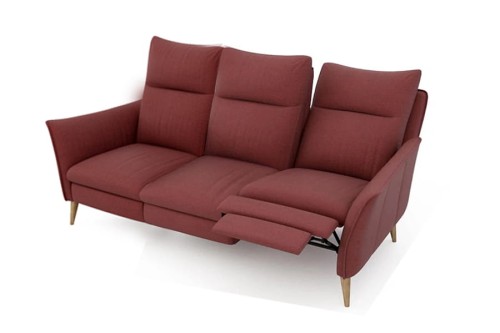 Sofa INES 3HB-1RFP ( relaks manualny ) - bryła, front, bok