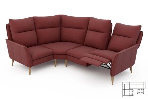 Narożnik INES 1RF-TRE-2RF ( relaks manualny x2 ) - BYDGOSKIE MEBLE 