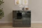 Komoda lustrzana z 3 szufladami Kolekcja Graf&Mirror LKG-3 ( grafitowe szkło )