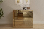 Komoda lustrzana z 3 szufladami Kolekcja Graf&Mirror LKZ-3  ( złote szkło )