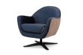 Fotel MIRA ( z podstawą obrotową czarną ) - bryła, front, bok