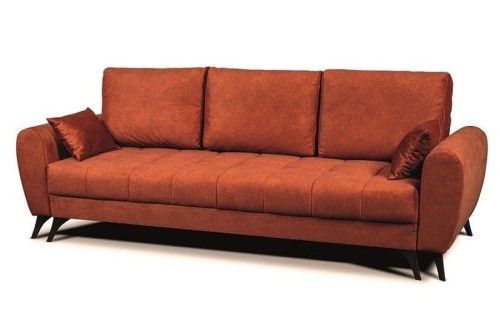 Kanapa DANTE 3DL ( z funkcją spania i pojemnikiem ) - bryła, front, bok