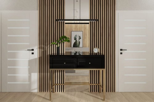 Konsola lustrzana LKC - Kolekcja Black&White ( szkło czarne )