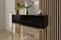 Konsola lustrzana LKC - Kolekcja Black&White ( szkło czarne )